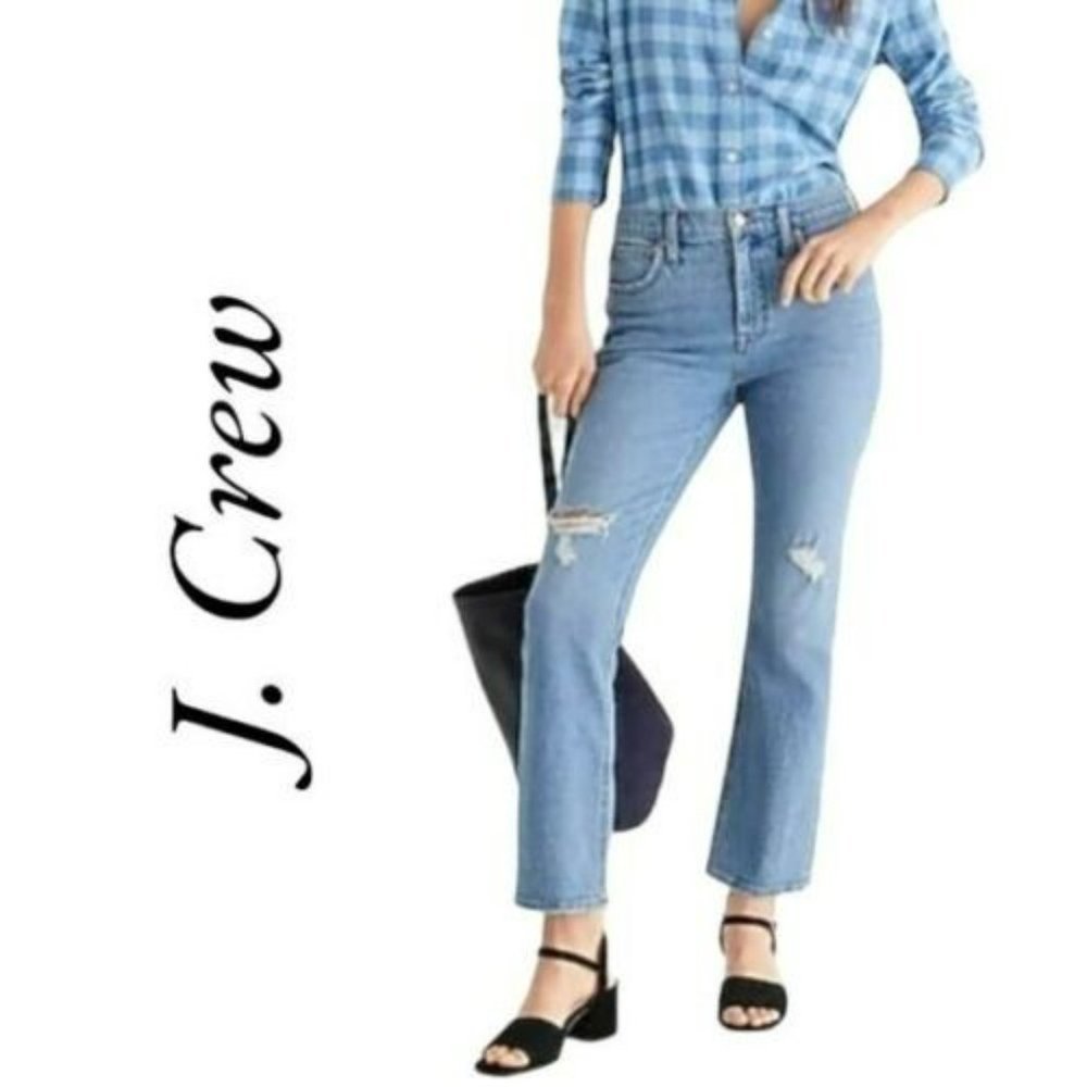 J. Crew 9" Demi Boot Crop Jean in Rocky Wash - BH771 size 28 Fall 2022